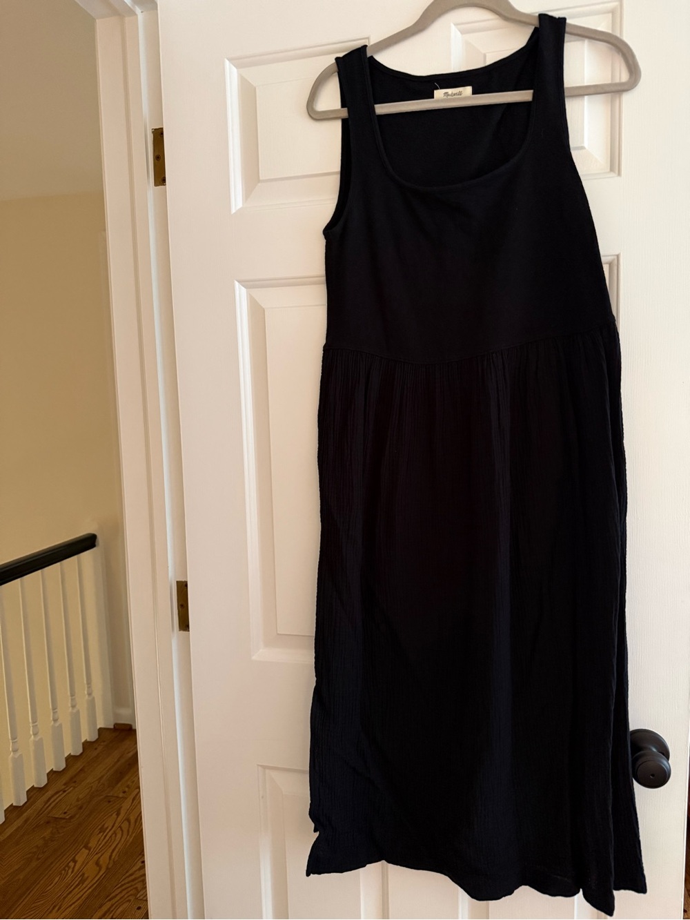 Madewell Black Midi Tank Dress